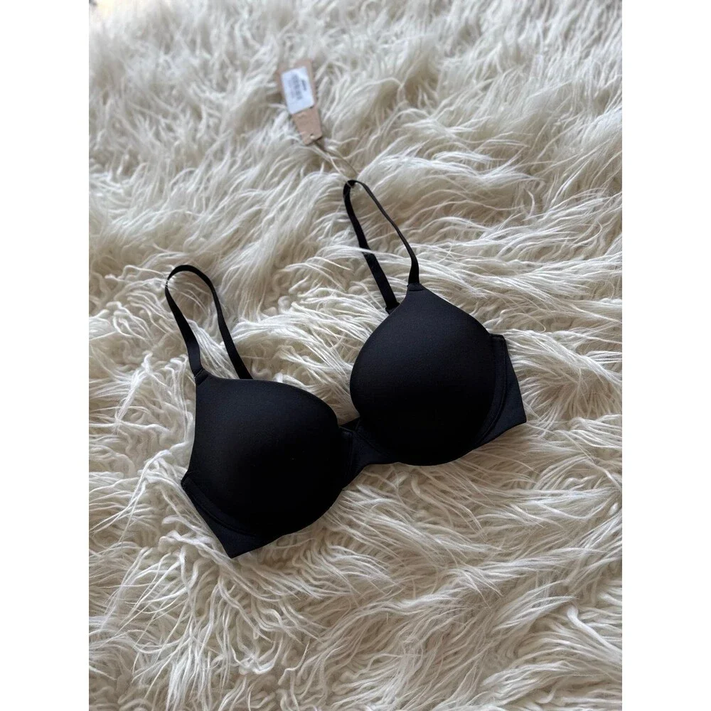 Skims Fits Everybody T-Shirt Bra Onyx Size 30C - Picture 4 of 7